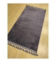 MAKRSOER VELUR ANTRASİT YUMUŞAK DOKULU PELUŞ HALI 80X150 CM
