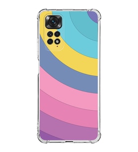 Xiaomi Redmi Note 11 Kamera ve Köşe Korumalı  Antishock Kapak Renk Cümbüşü Tasarımlı Şeffaf Kılıf