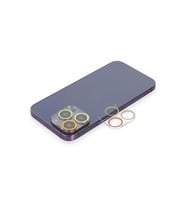 iPhone 13 Pro Max Renkli Kamera Lens Koruma Cam - Sarı-Turuncu