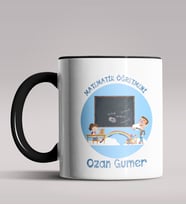 Kişiye Özel Matematik Öğretmeni Tasarımlı Siyah Renk Kupa 13 (Siyah)