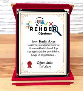 Rehber Öğretmene Plaket (STD)