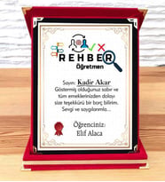 Rehber Öğretmene Plaket (STD)
