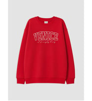 LCW Kids Kırmızı Baskılı Erkek Çocuk Kalın Sweatshirt