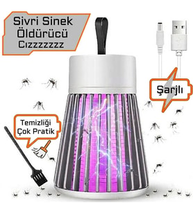Sivri Sinek Öldürücü Cızzz & Gece Lambası Usb Şarjlı Haşere Kovucu Led Lamba (2’si 1 Arada) 5wat