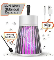 Sivri Sinek Öldürücü Cızzz & Gece Lambası Usb Şarjlı Haşere Kovucu Led Lamba (2’si 1 Arada) 5wat