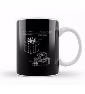Christmas Present Blueprint Kupa Bardak Porselen