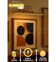 LED TabloRay Işıltılı Duvar Çubuğu – Günışığı Etkili, Parlak Gold Gövde