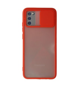Galaxy A03s Kılıf Palm Buzlu Kamera Sürgülü  - Kırmızı