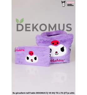 DEKOMUS İLE LİSANSLI YENİ SEZON KUROMI PELUŞ BASIC EL ÇANTASI VE KOL ÇANTASI 2'LİSİ (Pamuk Şeker)