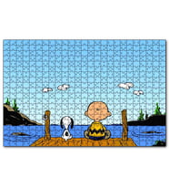 Cakapuzzle  Snoopy Charlie Kahverengi 120 Parça Puzzle Yapboz MDF (Ahşap)