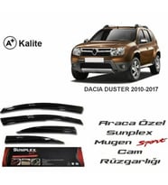 Dacia Duster Mugen Cam Rüzgarlığı 2010-2017 arası 4'lü Sunplex (Beyaz)