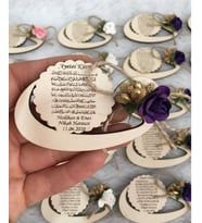 Kişiye Özel Ahşap Magnet Hatıra (Bej)