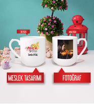 Müzik Öğretmeni Kupa Bardak Oval Fotoğraflı