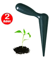 Fide Dikme Toprak Delme Kök Açma Aparatı Plastik Sebze Ekme Bitki Dikici Tohum Dikim Aleti -2 Adet
