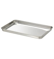 IKEA GRILLTIDER paslanmaz çelik 30x20 cm barbekü tepsisi (Gümüş)