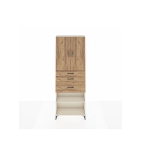 Arges Dolap 4 Raflı 3 Çekmeceli 2 Kapaklı 88x30x243 Aytaşı-Çam