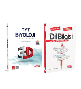 3D TYT Biyoloji ve AKM Dil Bilgisi Soru Bankası Seti 2 Kitap