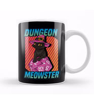 Cute & Funny Dungeon Meowster Gaming Kupa Bardak Porselen