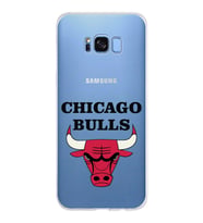 Samsung Galaxy S8 Plus Kapak Chicago Bulls Tasarımlı Şeffaf Silikon Kılıf