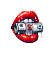 Dolarlı dudak sticker Araba, Motorsiklet, AraçEtiketCam Sticker 19CM