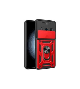 Realme 11 Pro Kılıf Pars Lens Yüzüklü Silikon - Kırmızı