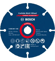Bosch 1X Expert Carbide Multi Wheel Kesici Diskler (Sert Ahşap, Çivili Ahşap, Plastik, Alçıpan Panel