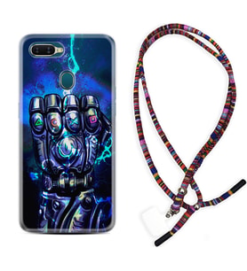 Oppo A5S A15 A16 A54 A55 A73 A74 Kılıf Boyun Asklı Rasta Silikon Thunder Play 1760