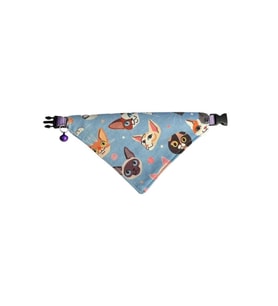 Cocopet Kedi Desenli Ayarlanabilir Fular Bandana Kedi Tasması