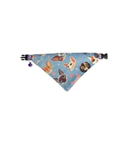 Cocopet Kedi Desenli Ayarlanabilir Fular Bandana Kedi Tasması