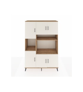 Hyperion Dolap 9 Raflı 6 Kapaklı 132x44x195 Çam-Aytaşı/Çam