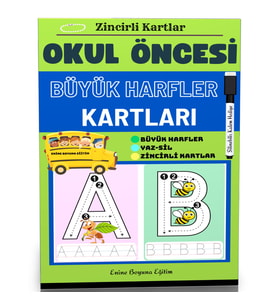 Büyük Harfler Çalışma Kartları (Laminasyonlu)