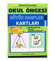 Büyük Harfler Çalışma Kartları (Laminasyonlu)