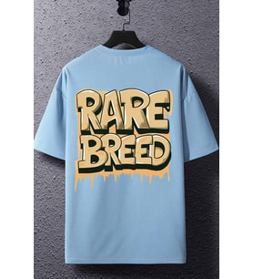 Unisex Rare Breed Baskılı Tasarım Tshirt (Bebe Mavi)