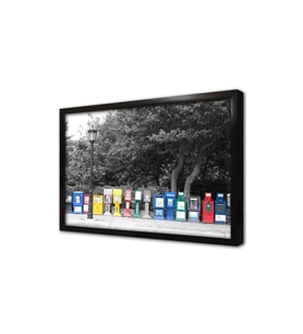Telefon Kulübesi Çerçeveli Mdf Tablo