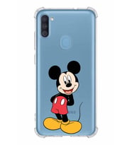 Samsung Galaxy A11  Köşe Korumalı Antişok Kapak Mickey Mouse Tasarımlı Şeffaf  Kılıf
