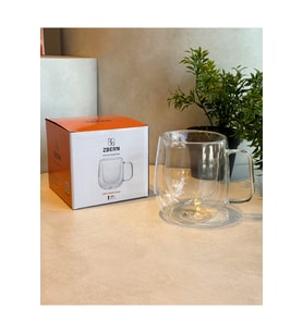 ÇİFT CİDARLI KUPA - 350 ML (Şeffaf)