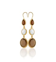 Kadir Jewellery 22 Ayar Altın Kaplama Kadın İnci Küpe -El İşçiliği Ve Hipoalerjenik Küpe