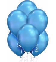 Pazariz Balon 100 Adet Metalize Balon Metalik Balon Mavi 16 Inç
