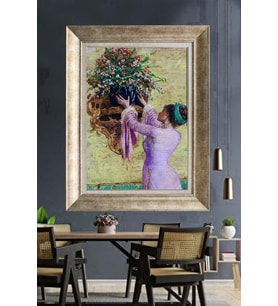 GÜMÜŞ ÇERÇEVELİ PASPARTULU TABLO C657