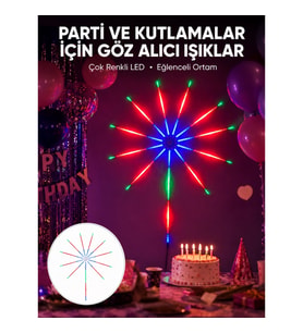 Mey İthalat® RGB LED Duvar Dekoru Sökülebilir Kollu Işık Sistemi Yeni Nesil