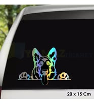 Alman Kurdu Köpek Hologram Oto Sticker Etiket Araba Çıkartma Aksesuar 20 X 15 Cm