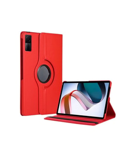 Pilelistore   Xiaomi Redmi Pad SE 4G Kılıf 360 Tablet Deri Kılıf - Kırmızı