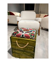 Ahşap Outdoor Sandıklı Puf