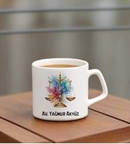 İsme Özel  Avukat Temalı Espresso Kupa Bardak