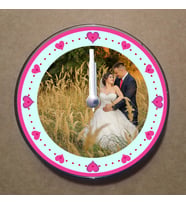 Kişiye Özel Magnet Saat Buzdolabı Saati Duvar Saati 11,5cm MS5009