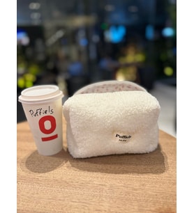 Peluş Kürklü Makyaj Çantası Orta Boy