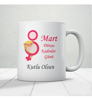 8 Mart Dünya Kadınlar Gününe Özel Hediyelik Kupa Bardak Mod2