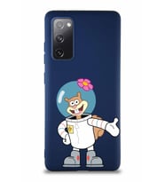 Samsung Galaxy S20 FE Soft Premier Kapak Sandy Tasarımlı Silikon Kılıf - Lacivert (Şeffaf)