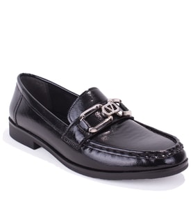 Dagoster DZA07-6826186 Siyah Rugan Günlük Loafer  Kadın Ayakkabı