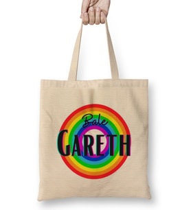 Gareth Bale - Vintage Retro Rainbow Style Bez Çanta Uzun Saplı